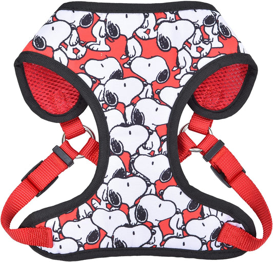 Peanuts for Pets Charlie Brown Snoopy Red Dog Harness, Medium - White Dog Harnesses with Red Features, No Pull Harness, Apparel & Accessories for All Dogs