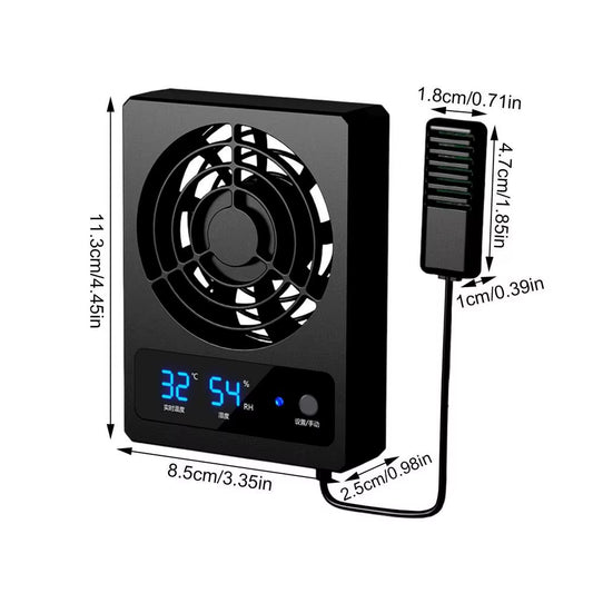 Ventilation Fan for Reptile Cages Intelligent Cooling Fan with LED Display Digital Cooling Ventilation Cooling for Reptile Boxes