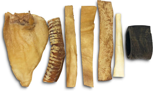 Wild Eats Dog Chews, Water Buffalo Prime Select, 7 Pack (Long Lasting Chews, Dog Bone Assortment, Grain Free, Gluten Free, 0.56 Lbs)